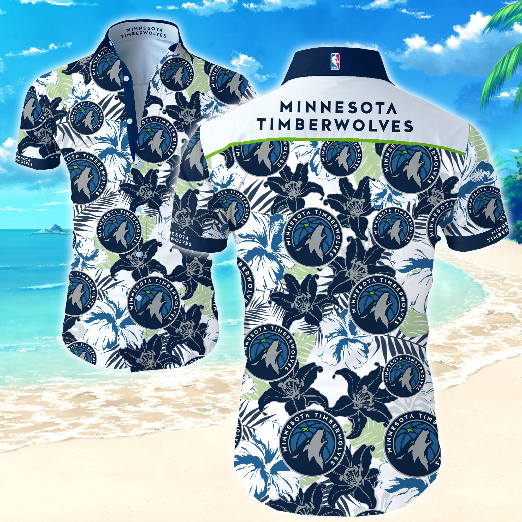 Nba Minnesota Timberwolves Hawaiian Hawaiian Shirt Summer Button Up