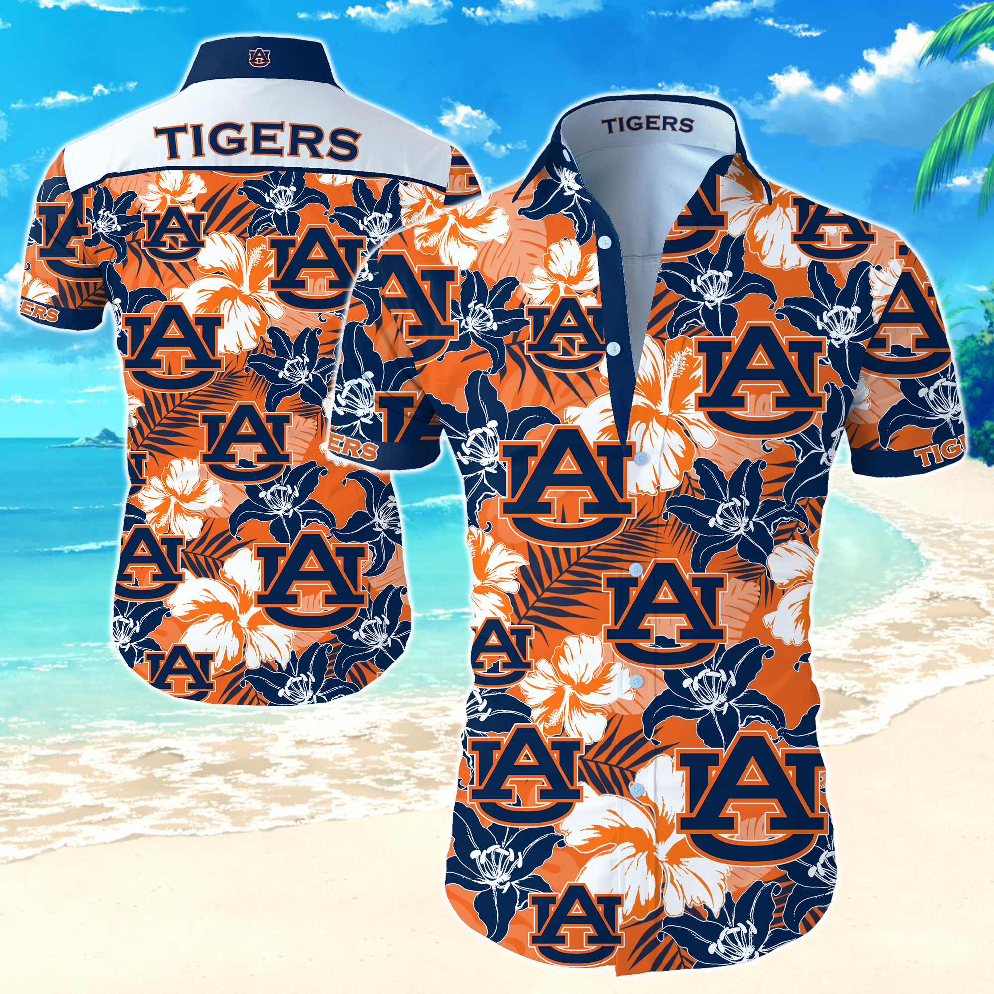 Ncaa Auburn Tigers Hawaiian Shirt Summer Button Up