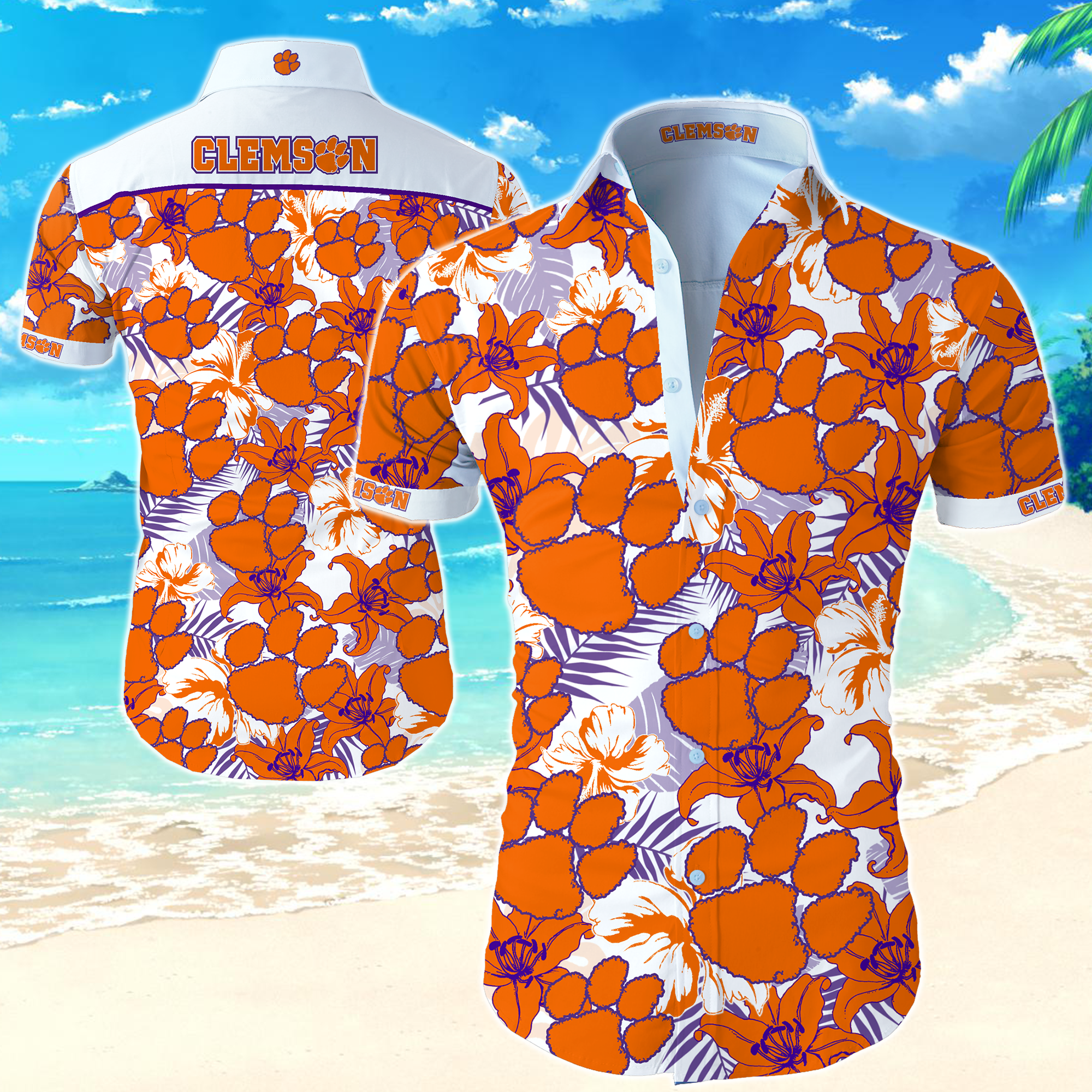 Ncaa Clemson Tigers Hawaiian Shirt Summer Button Up