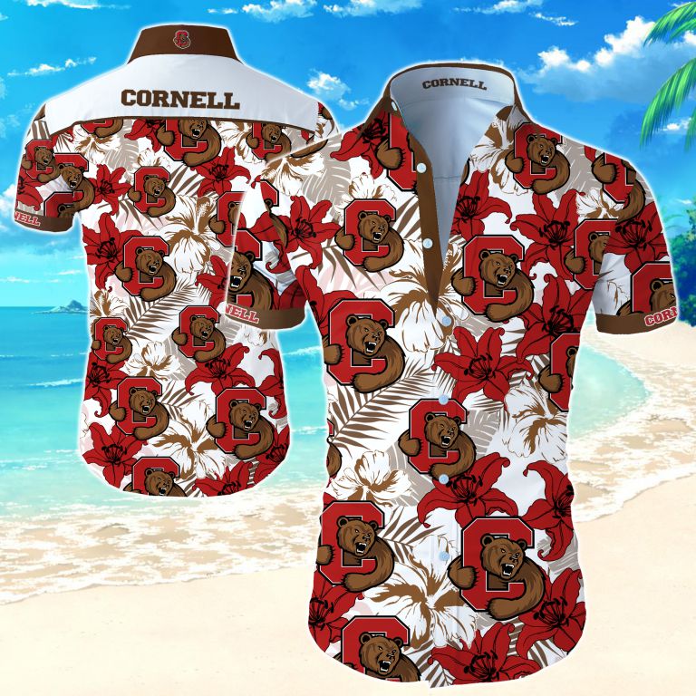 Ncaa Cornell Big Red Hawaiian Shirt Summer Button Up