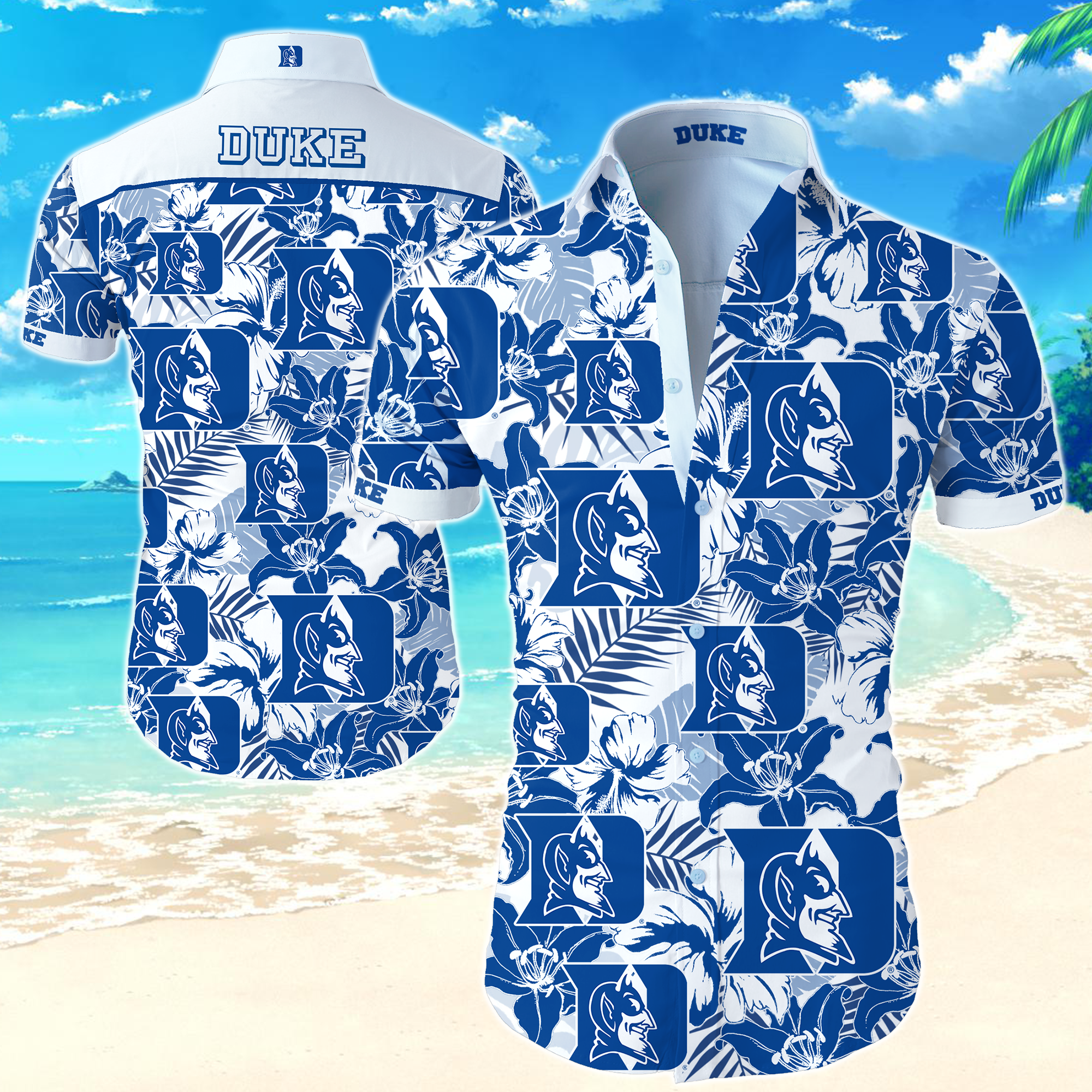 Ncaa Duke Blue Devils Hawaiian Shirt Summer Button Up