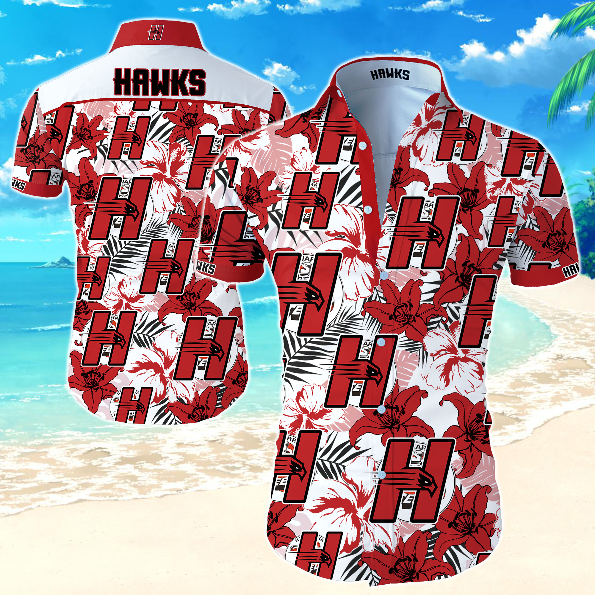 Ncaa Hartford Hawks Hawaiian Shirt Summer Button Up