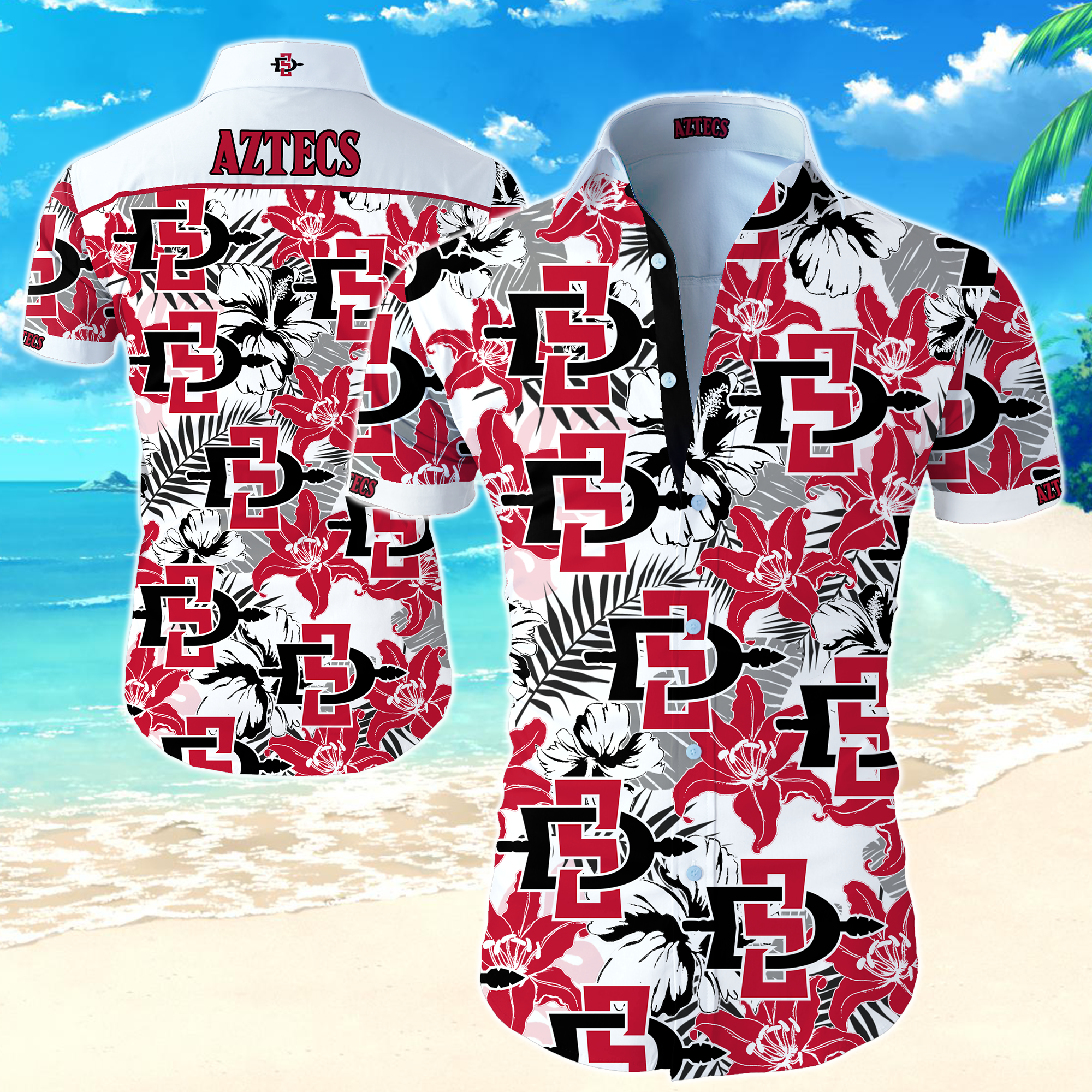 Ncaa San Diego State Aztecs Hawaiian Shirt Summer Button Up