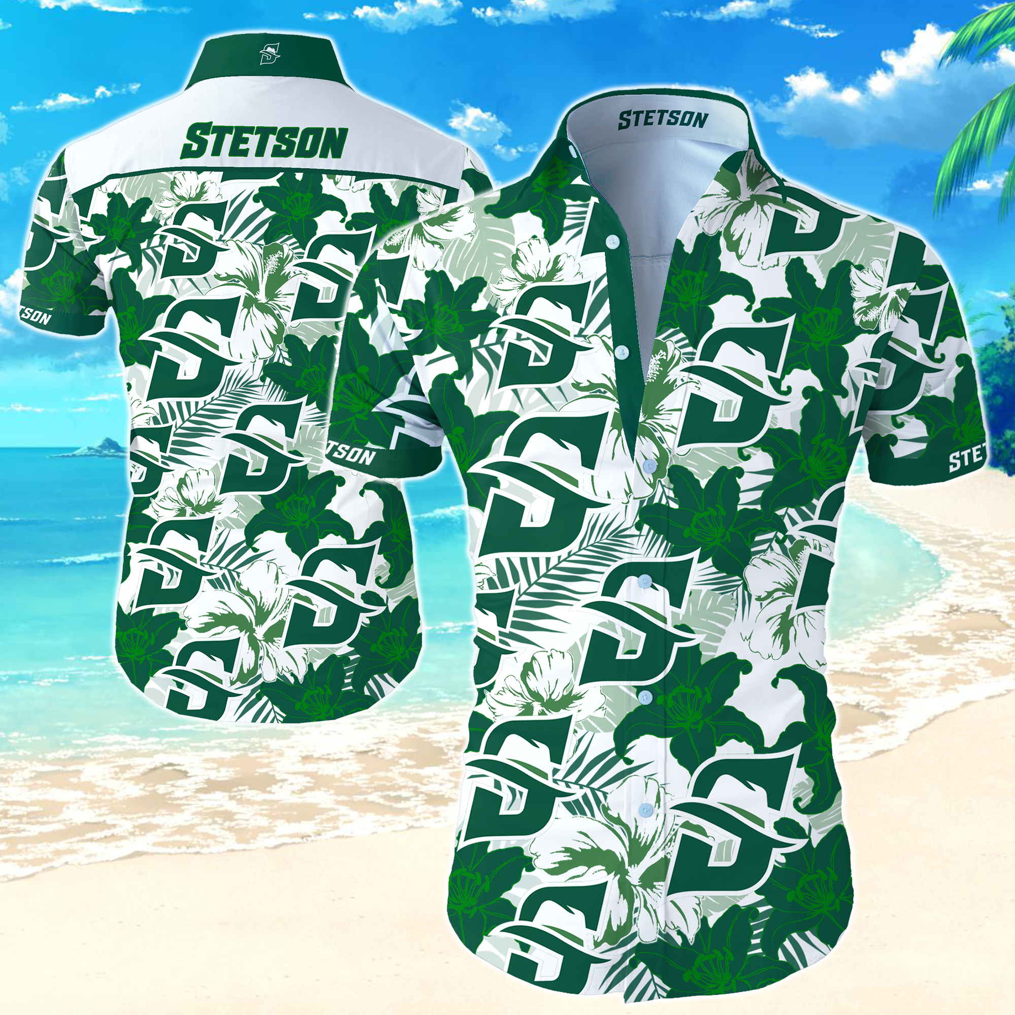 Ncaa Stetson Hatters Hawaiian Shirt Summer Button Up