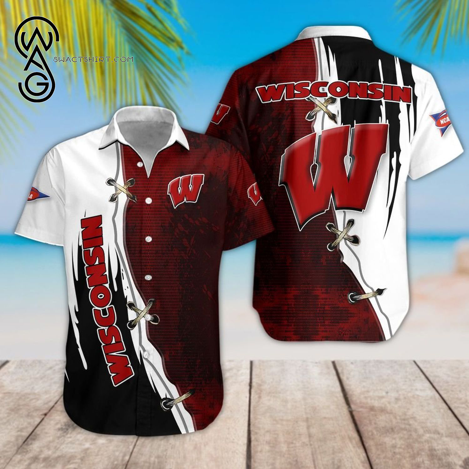 Ncaa Wisconsin Badgers Sport Team Hawaiian Shirt