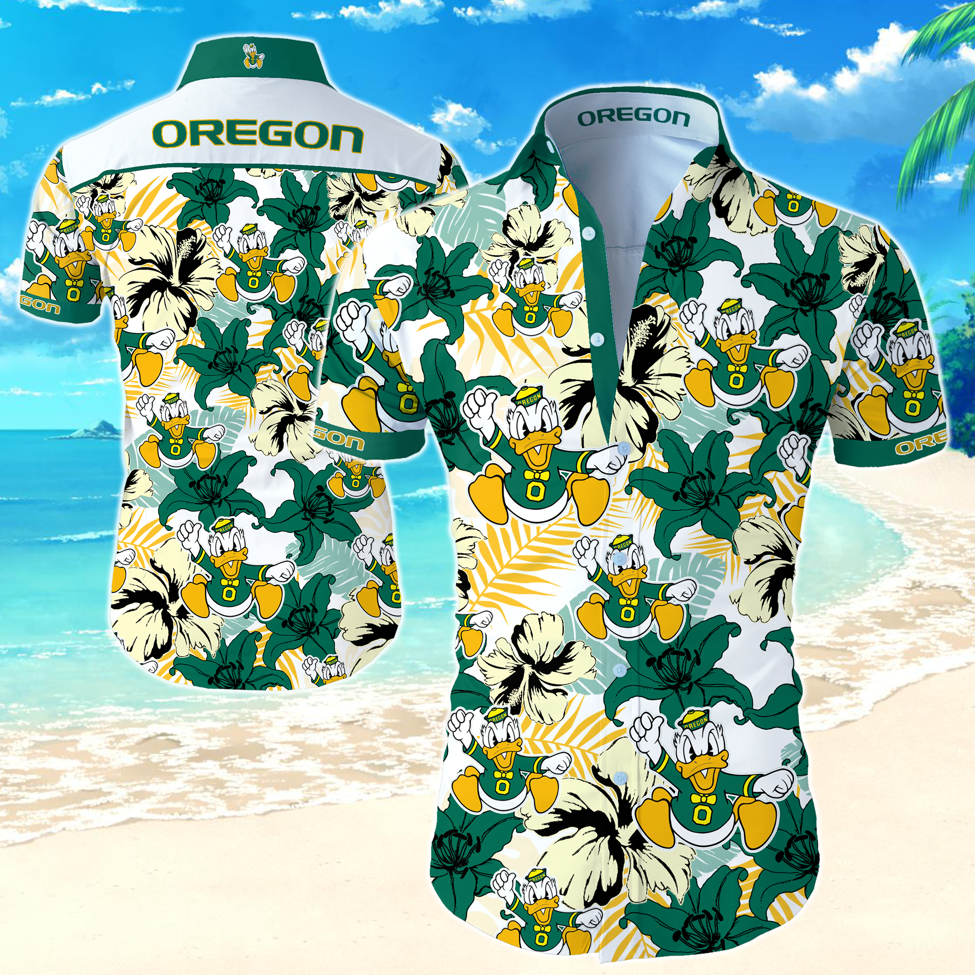 Ncca Oregon Ducks Hawaiian Shirt Summer Button Up