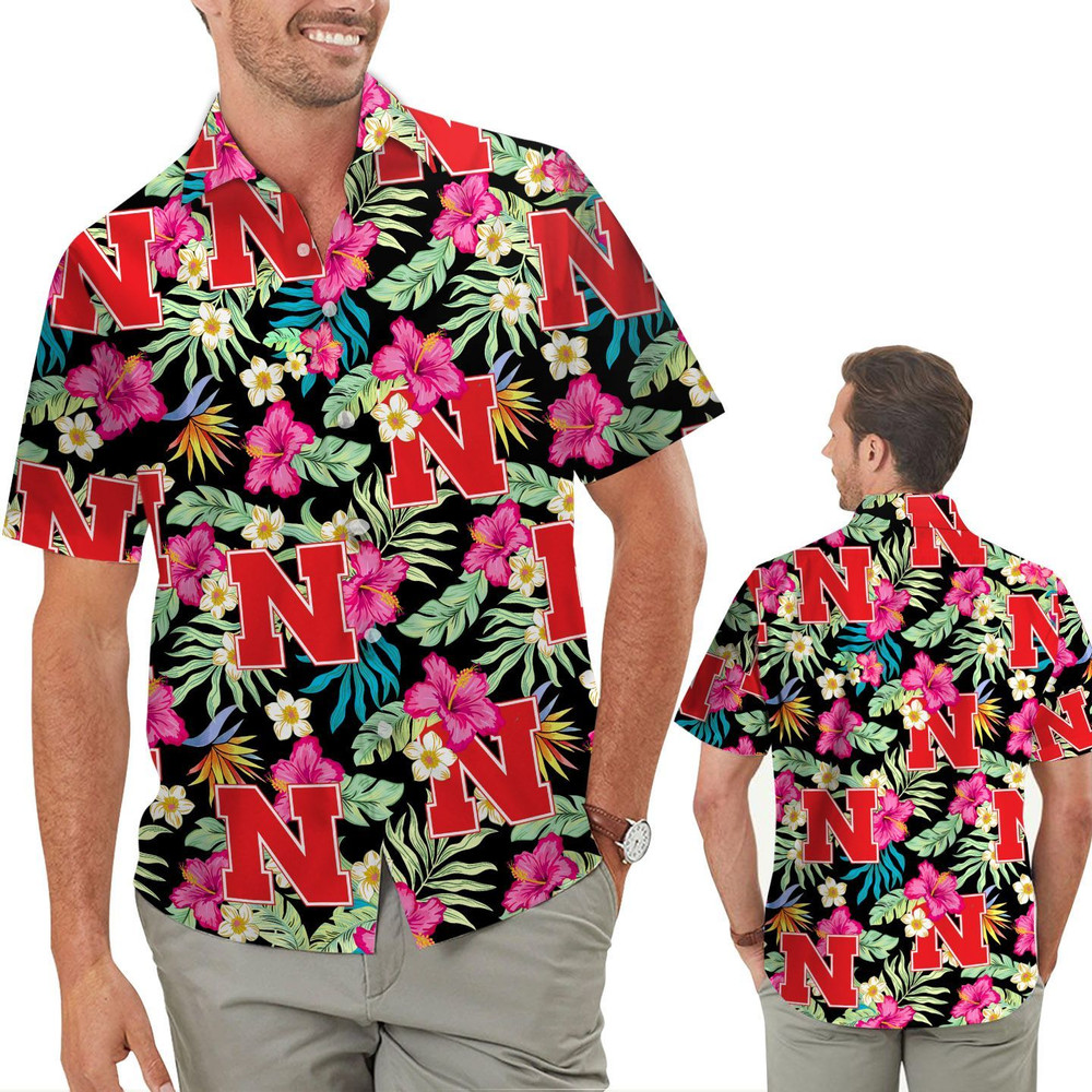 Nebraska Cornhuskers Hibiscus Hawaiian Shirt Hot Trendy Summer 2024