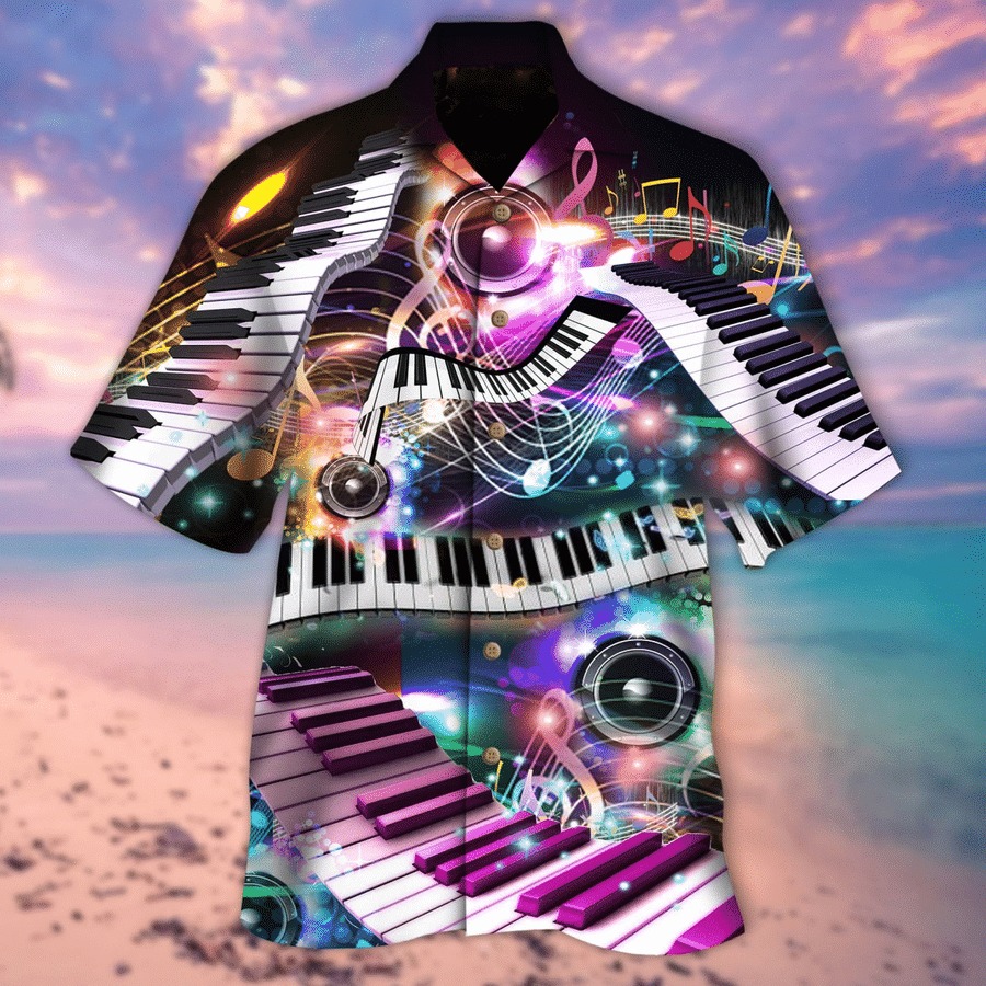 Neon Piano Soul Hawaiian Shirt