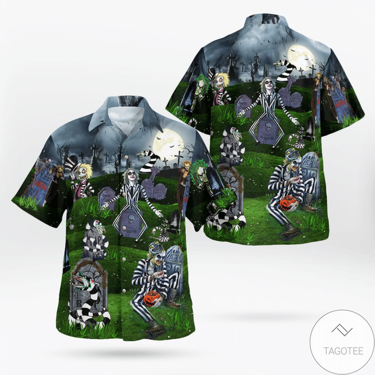 Never Trust The Living Amazing Beetlejuice Hawaiian Shirt