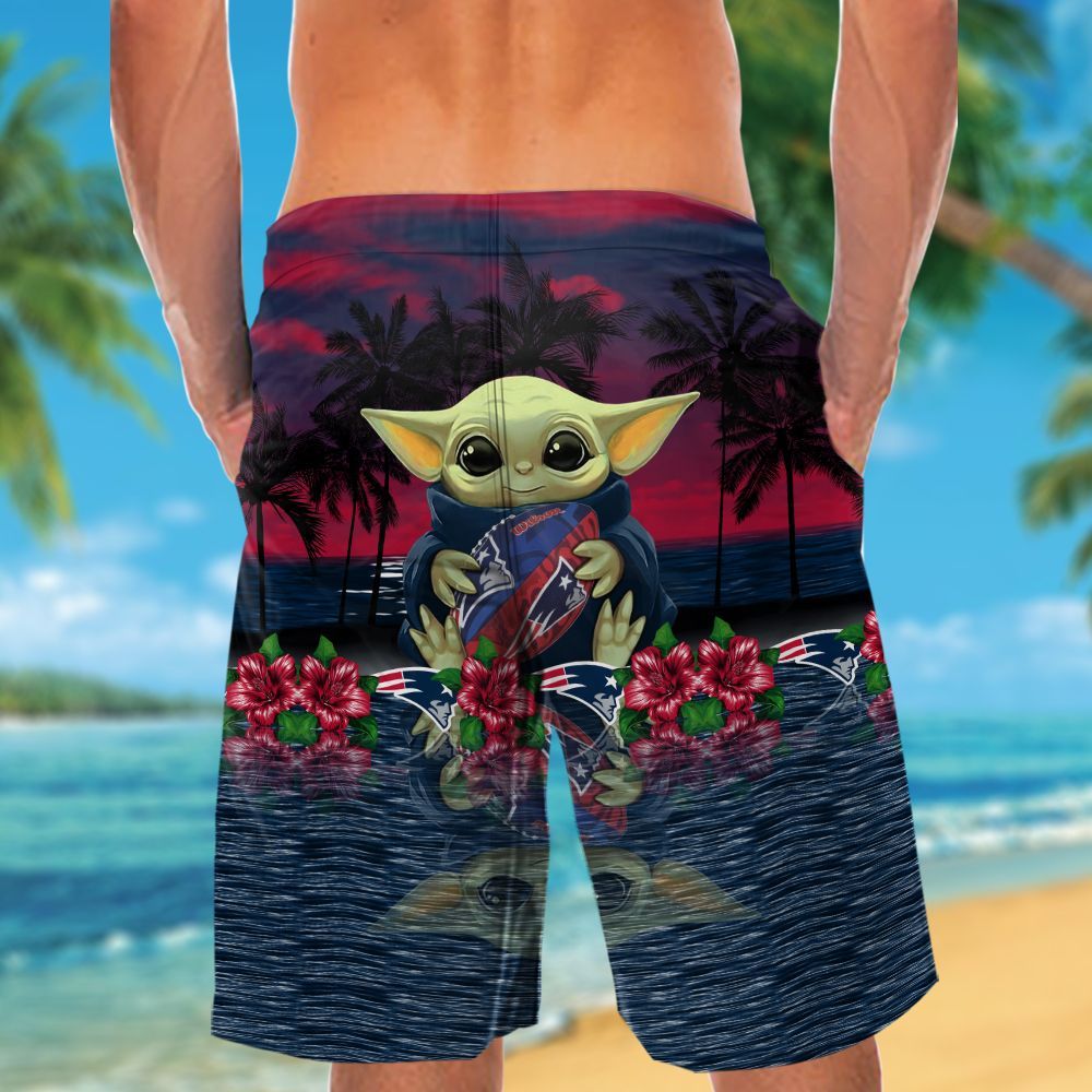 New England Patriots & Baby Yoda Hawaiian Shirt Hot Trendy Summer 2024