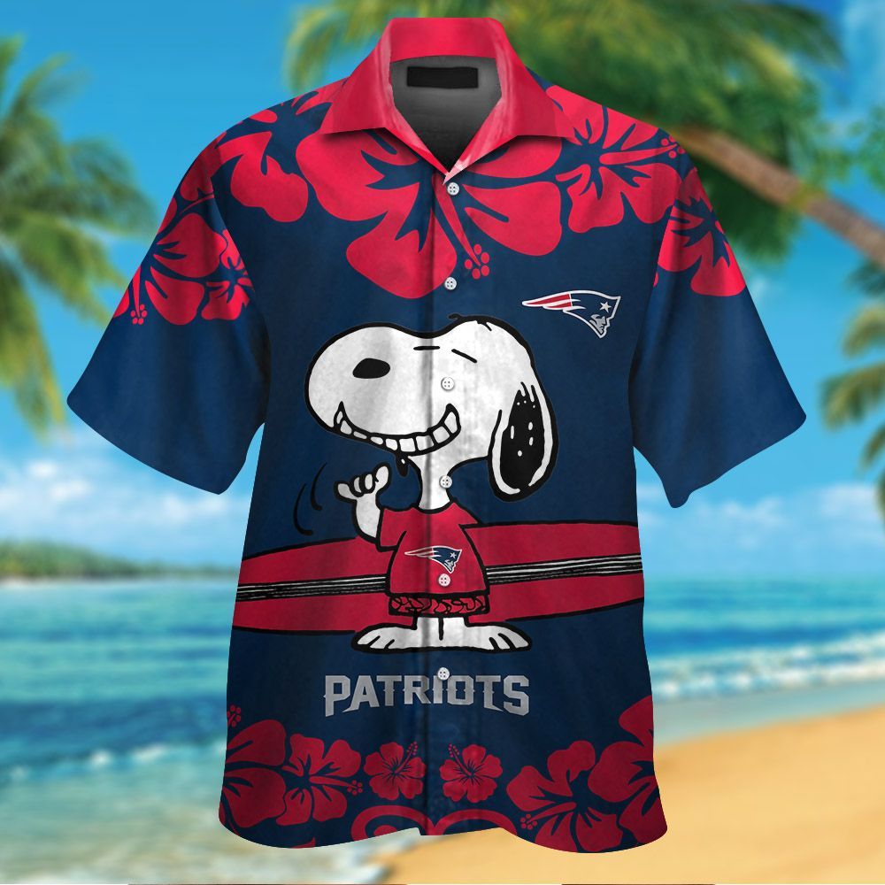 New England Patriots & Snoopy Hawaiian Shirt Hot Trendy Summer 2024