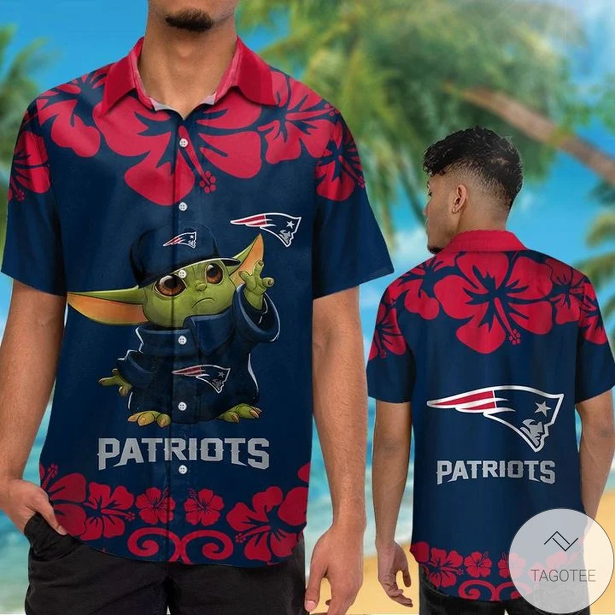 New England Patriots Baby Yoda Hawaiian Shirt