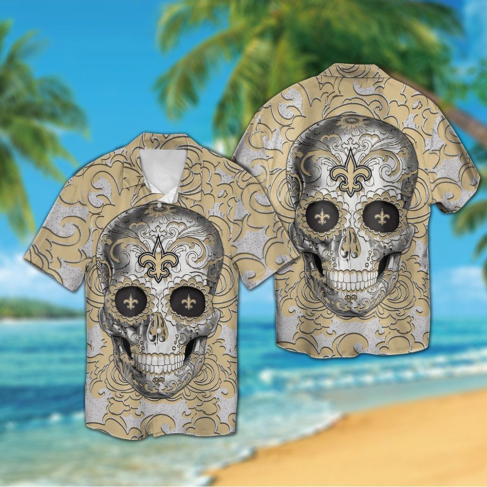 New Orleans Saints Sugar Skull Hawaiian Shirt Hot Trendy Summer 2024