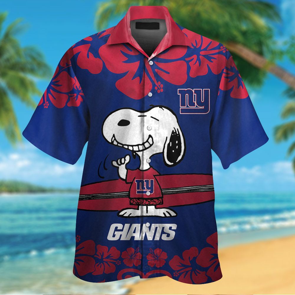 New York Giants & Snoopy Hawaiian Shirt Hot Trendy Summer 2024