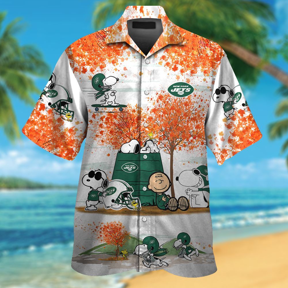 New York Jets & Snoopy Hawaiian Shirt Hot Trendy Summer 2024