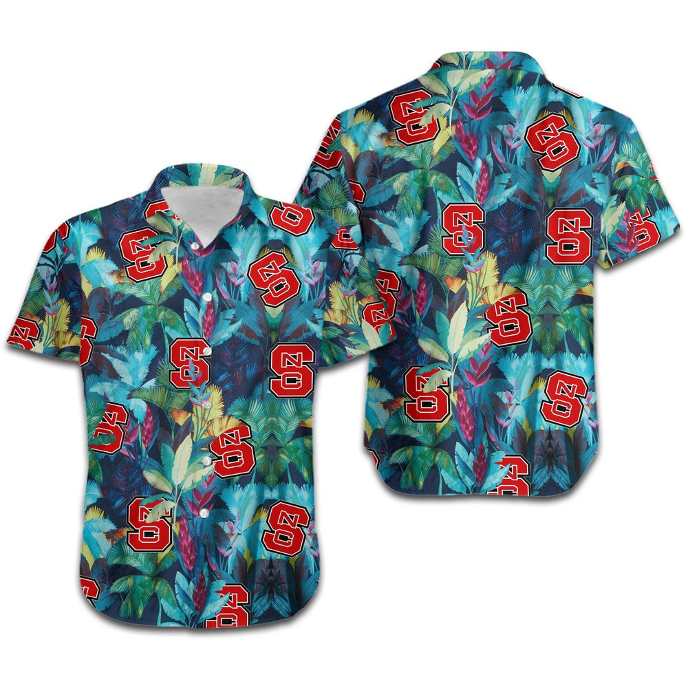 North Carolina State Wolfpack Floral Tropical Hawaiian Shirt Hot Trendy Summer 2024