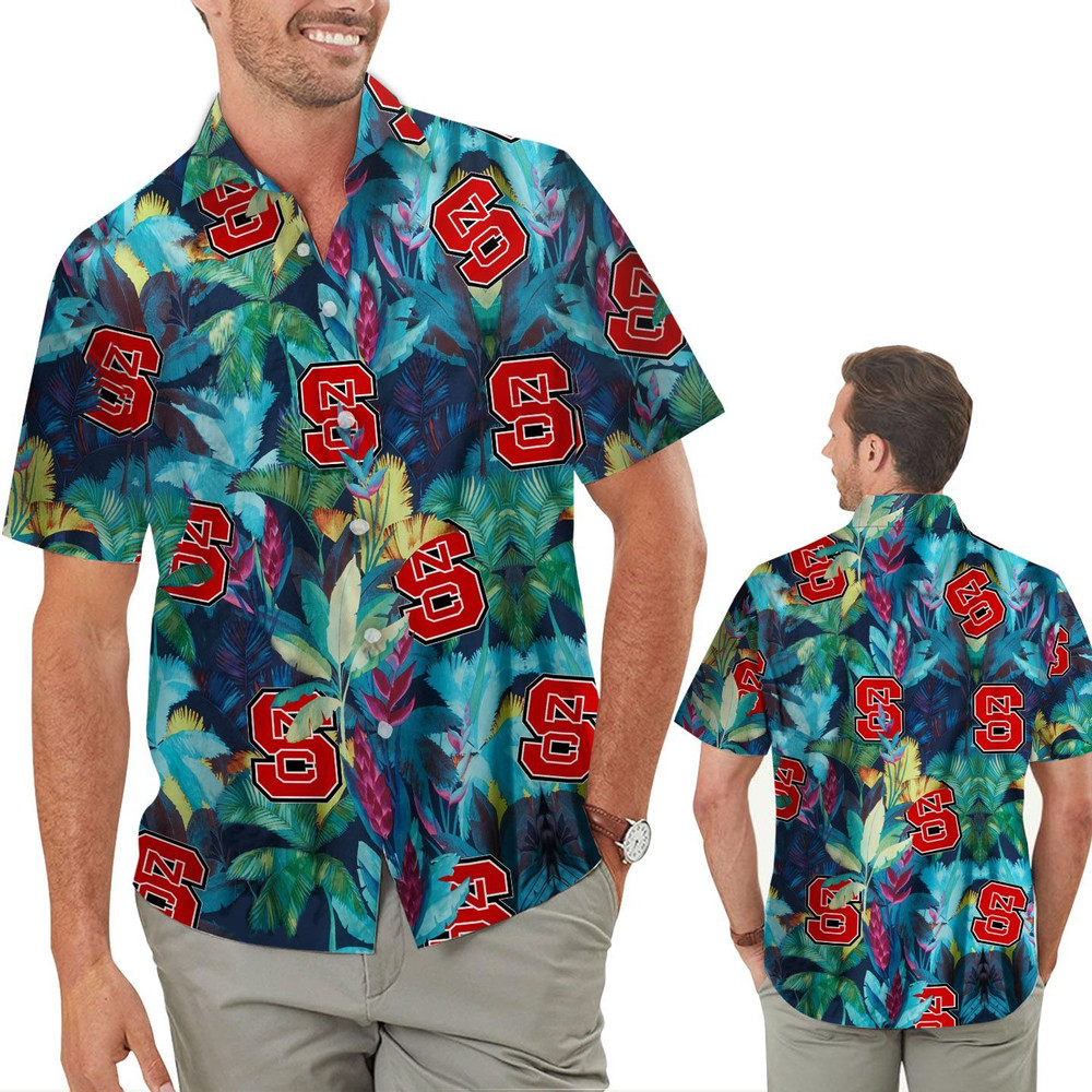 North Carolina State Wolfpack Floral Tropical Hawaiian Shirt Hot Trendy Summer 2024