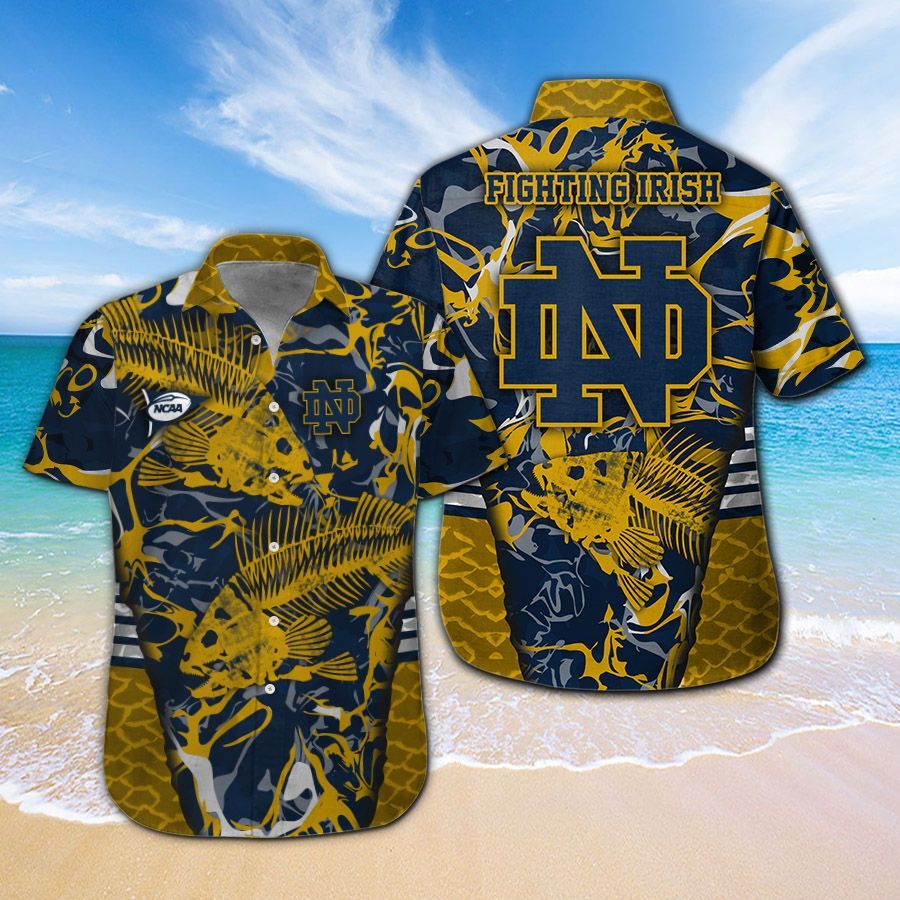 Notre Dame Fighting Irish Fishing Hawaiian Shirt Hot Trendy Summer 2024