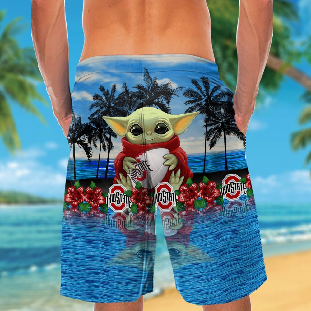 Ohio State Buckeyes & Baby Yoda Hawaiian Shirt Hot Trendy Summer 2024