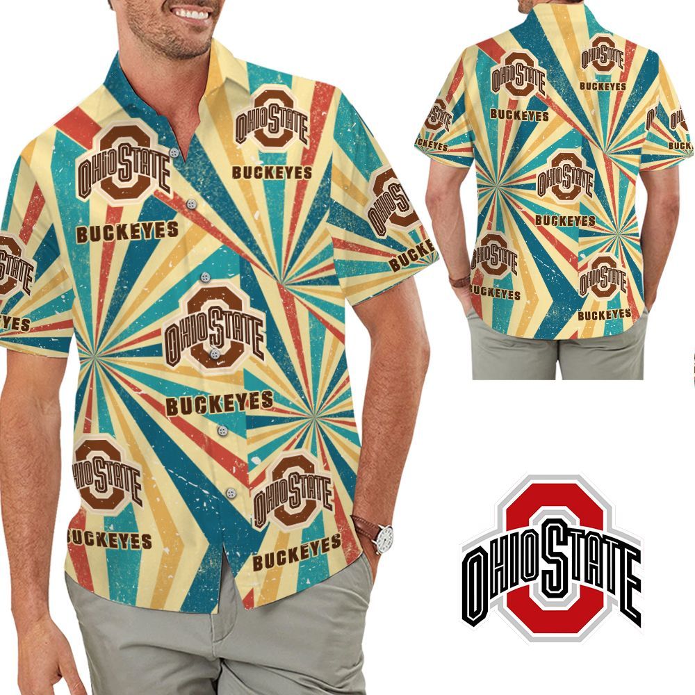 Ohio State Buckeyes Retro Hawaiian Shirt Hot Trendy Summer 2024