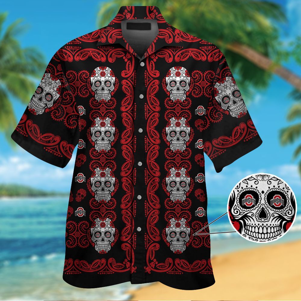 Ohio State Buckeyes Skull Hawaiian Shirt Hot Trendy Summer 2024