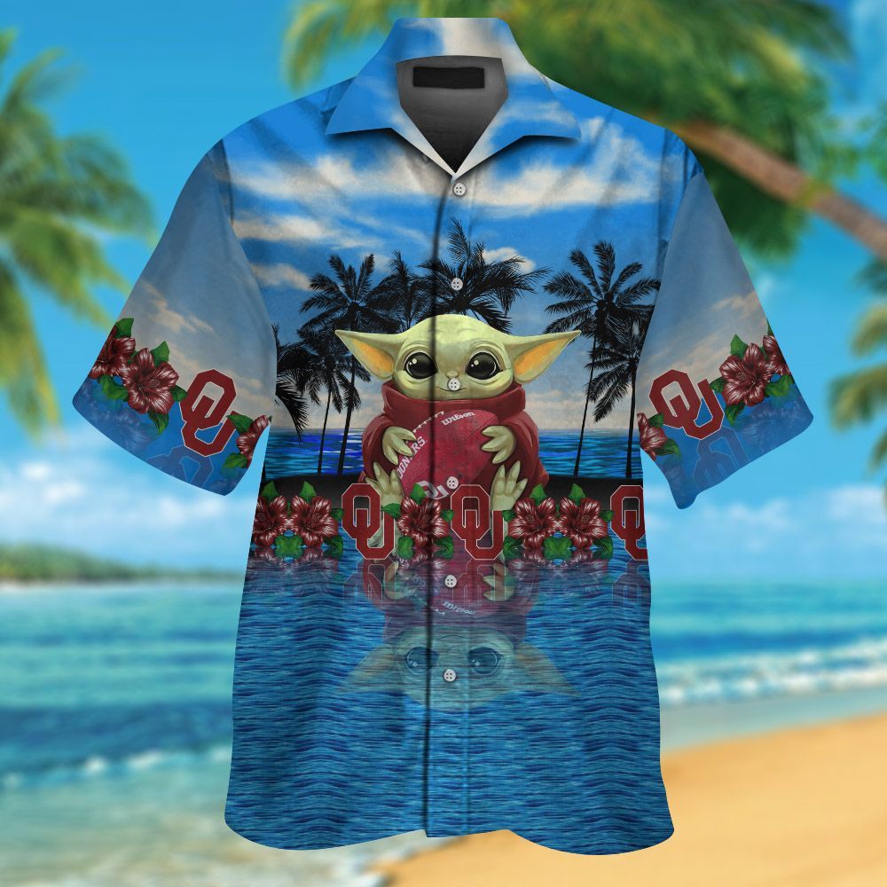 Oklahoma Sooners & Baby Yoda Hawaiian Shirt Hot Trendy Summer 2024