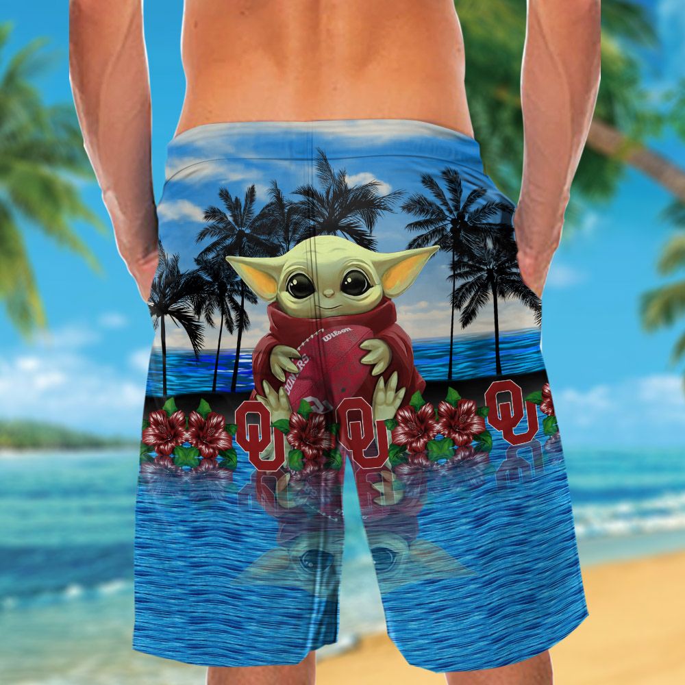 Oklahoma Sooners & Baby Yoda Hawaiian Shirt Hot Trendy Summer 2024