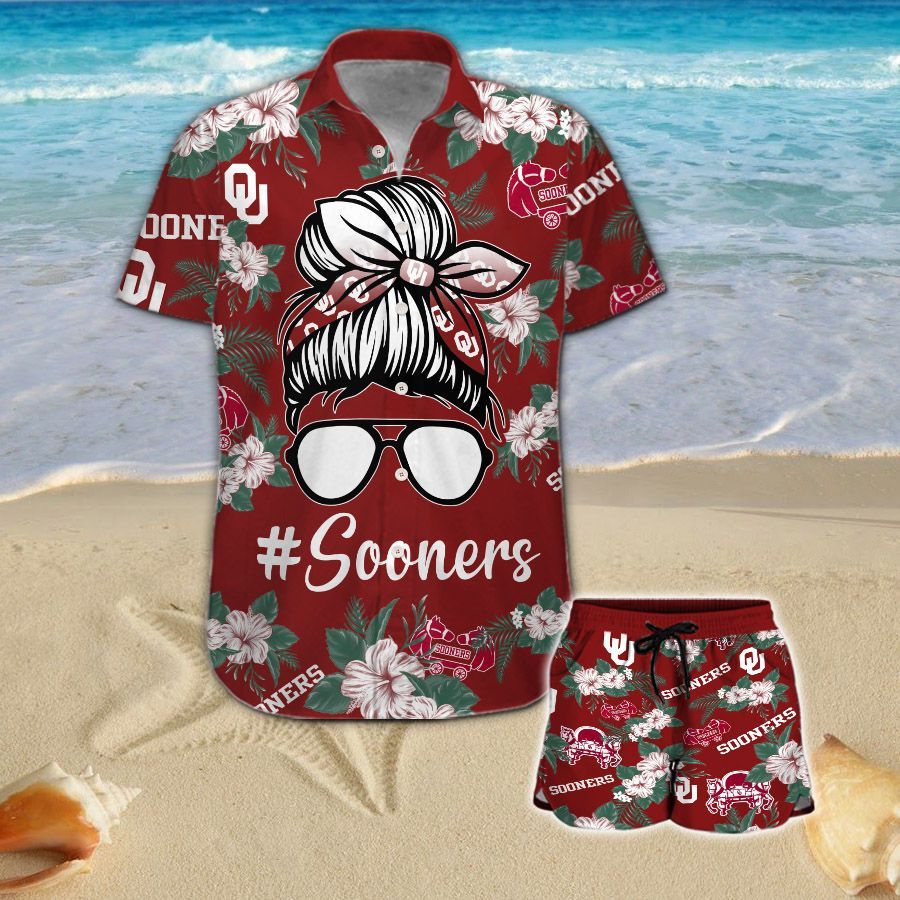 Oklahoma Sooners Girl Messy Bun Hawaiian Shirt Hot Trendy Summer 2024