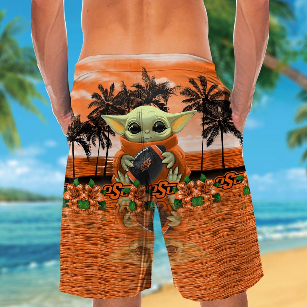 Oklahoma State Cowboys & Baby Yoda Hawaiian Shirt Hot Trendy Summer 2024