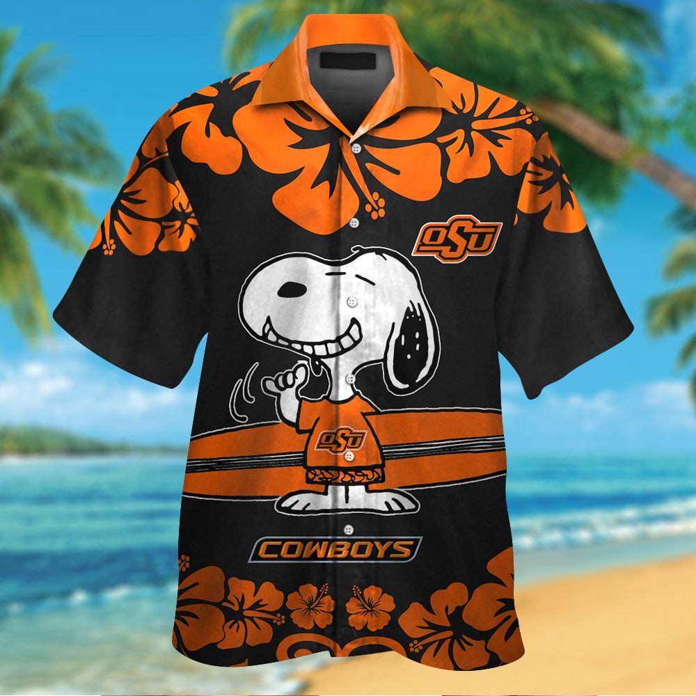 Oklahoma State Cowboys & Snoopy Hawaiian Shirt Hot Trendy Summer 2024