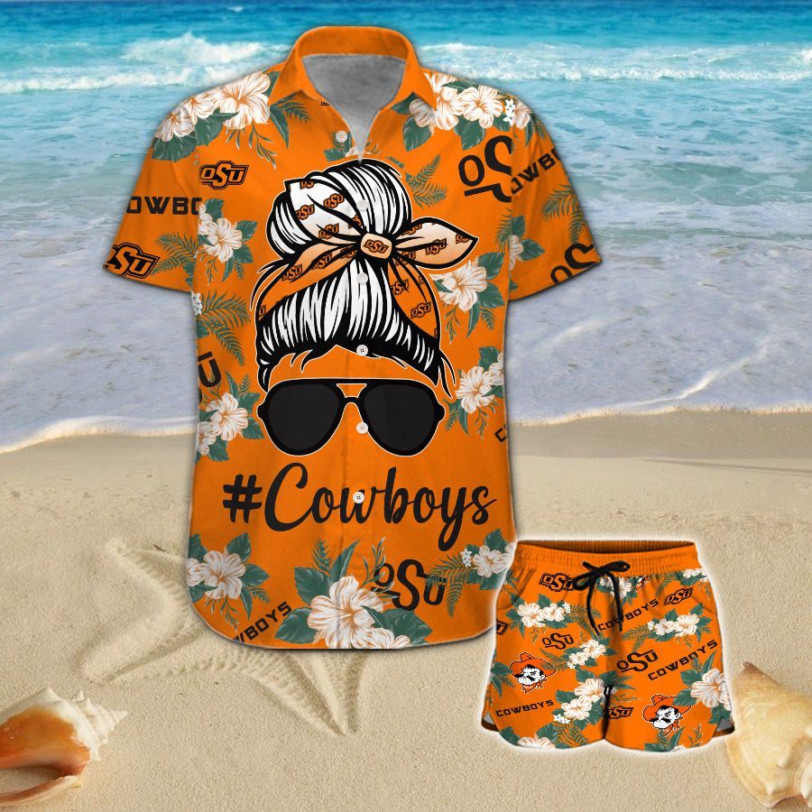 Oklahoma State Cowboys Girl Messy Bun Hawaiian Shirt Hot Trendy Summer 2024