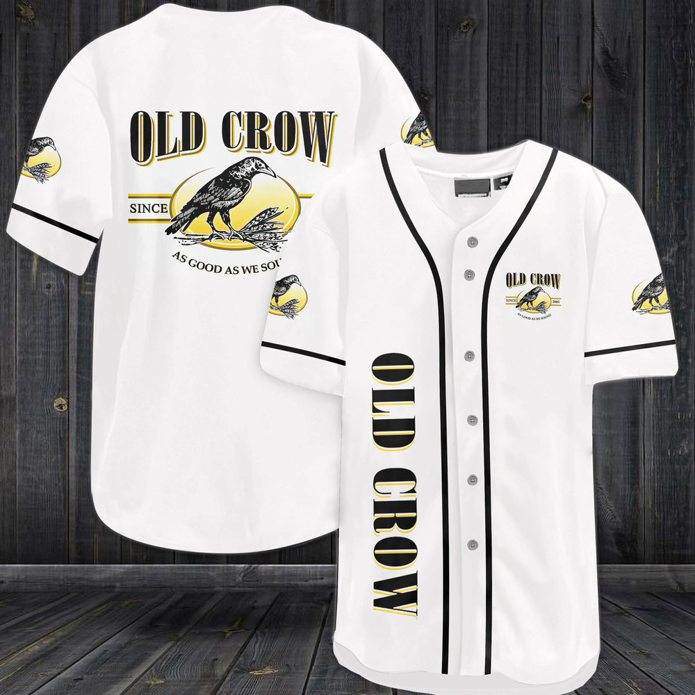 Old Crow As Good As We Sound Baseball Jersey – White Hot Trendy Summer 2024