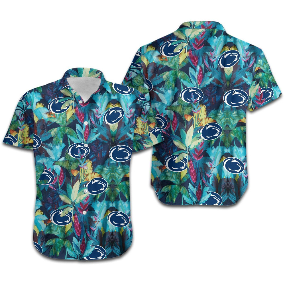 Penn State Nittany Lions Floral Tropical Hawaiian Shirt Hot Trendy Summer 2024