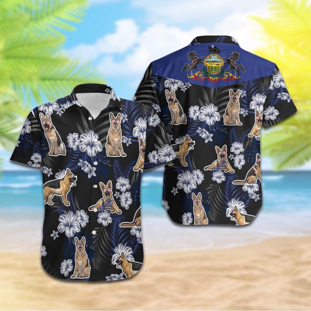 Pennsylvania German Shepherd Hawaiian Shirt Hot Trendy Summer 2024