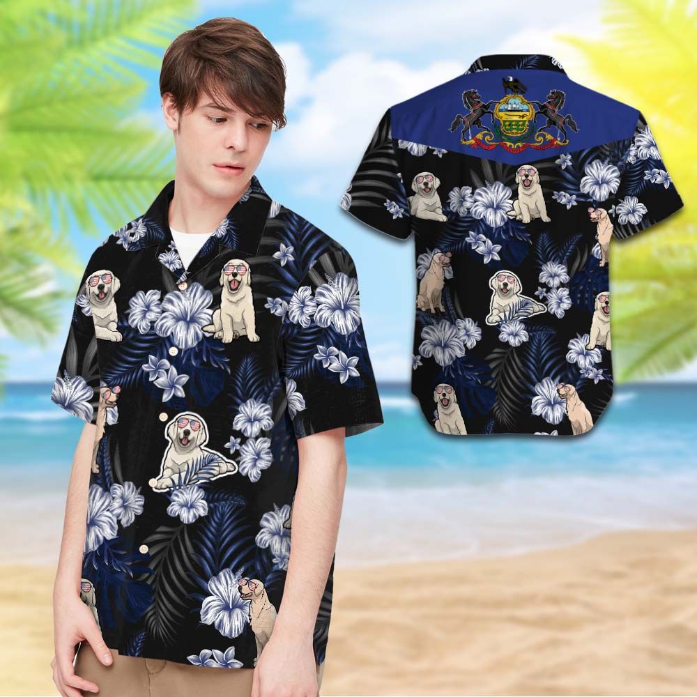 Pennsylvania Golden Retrievers Hawaiian Shirt Hot Trendy Summer 2024