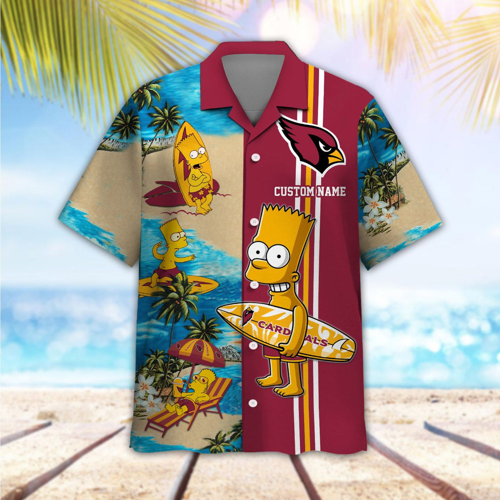 Personalized Arizona Cardinals & Simpsons Hawaiian Shirt Hot Trendy Summer 2024