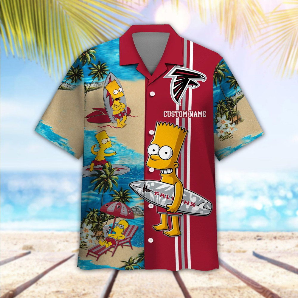 Personalized Atlanta Falcons & Simpsons Hawaiian Shirt Hot Trendy Summer 2024