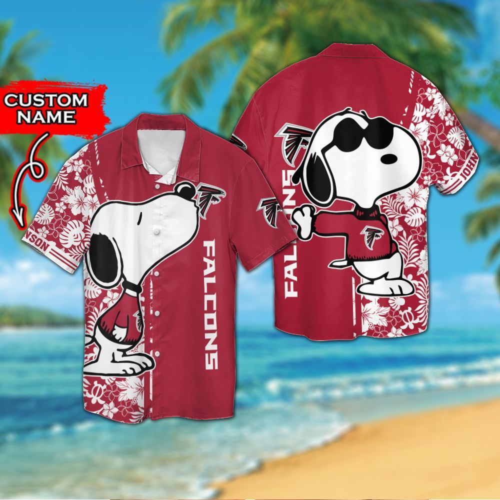 Personalized Atlanta Falcons & Snoopy Hawaiian Shirt Hot Trendy Summer 2024