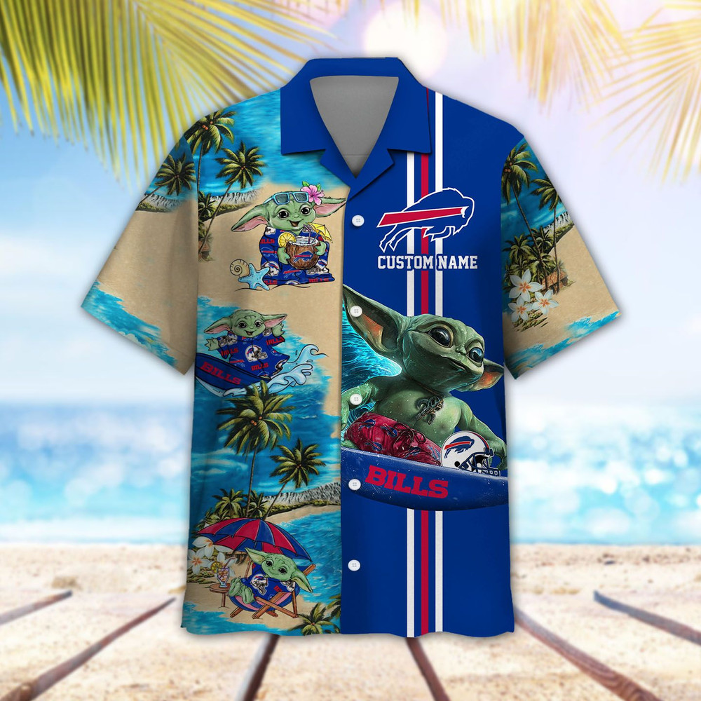 Personalized Buffalo Bills & Baby Yoda Hawaiian Shirt Hot Trendy Summer 2024