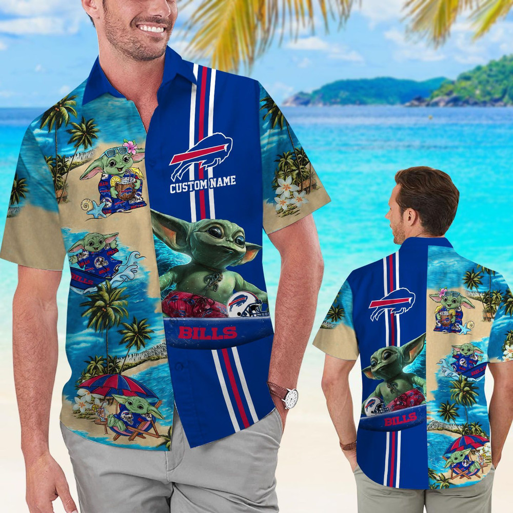 Personalized Buffalo Bills & Baby Yoda Hawaiian Shirt Hot Trendy Summer 2024