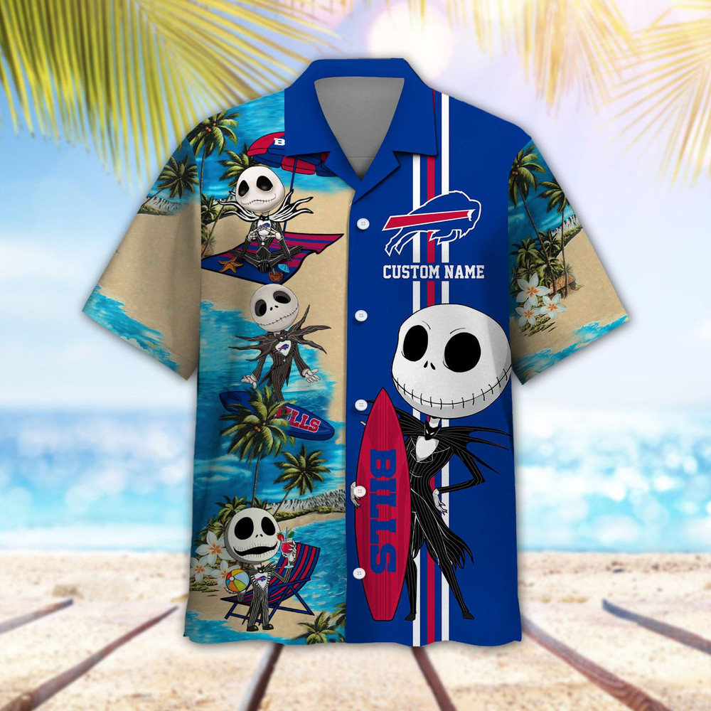 Personalized Buffalo Bills & Jack Skellington Hawaiian Shirt Hot Trendy Summer 2024