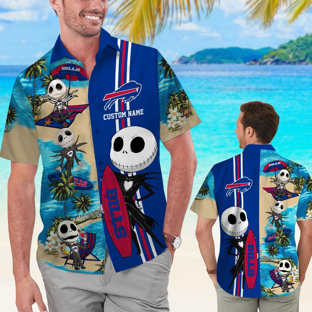 Personalized Buffalo Bills & Jack Skellington Hawaiian Shirt Hot Trendy Summer 2024