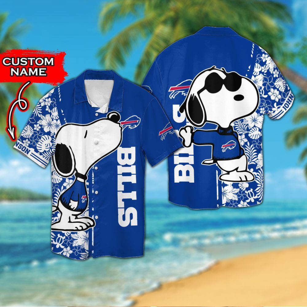 Personalized Buffalo Bills & Snoopy Hawaiian Shirt Hot Trendy Summer 2024