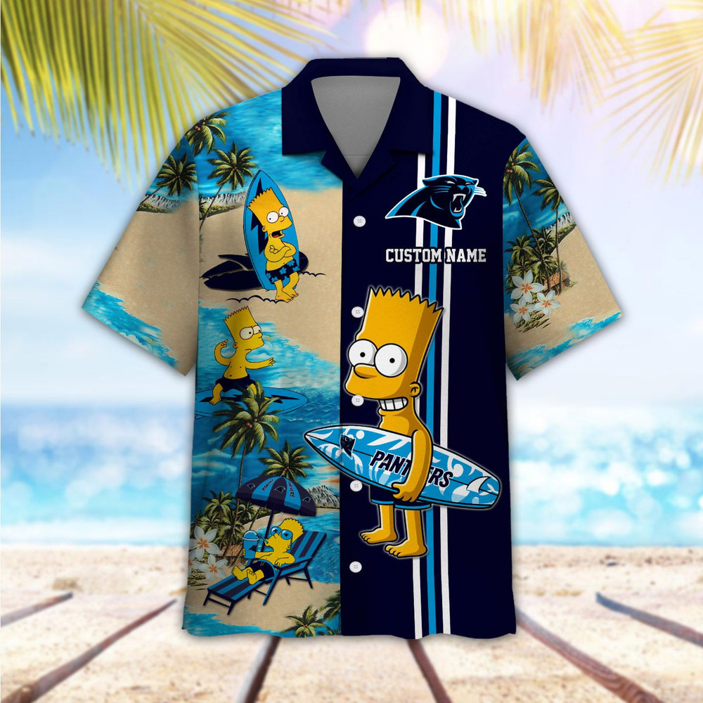 Personalized Carolina Panthers & Simpsons Hawaiian Shirt Hot Trendy Summer 2024