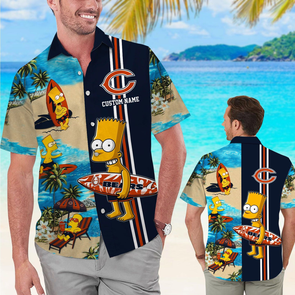 Personalized Chicago Bears & Simpsons Hawaiian Shirt Hot Trendy Summer 2024