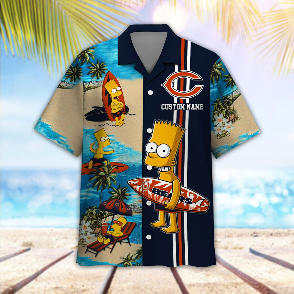 Personalized Chicago Bears & Simpsons Hawaiian Shirt Hot Trendy Summer 2024