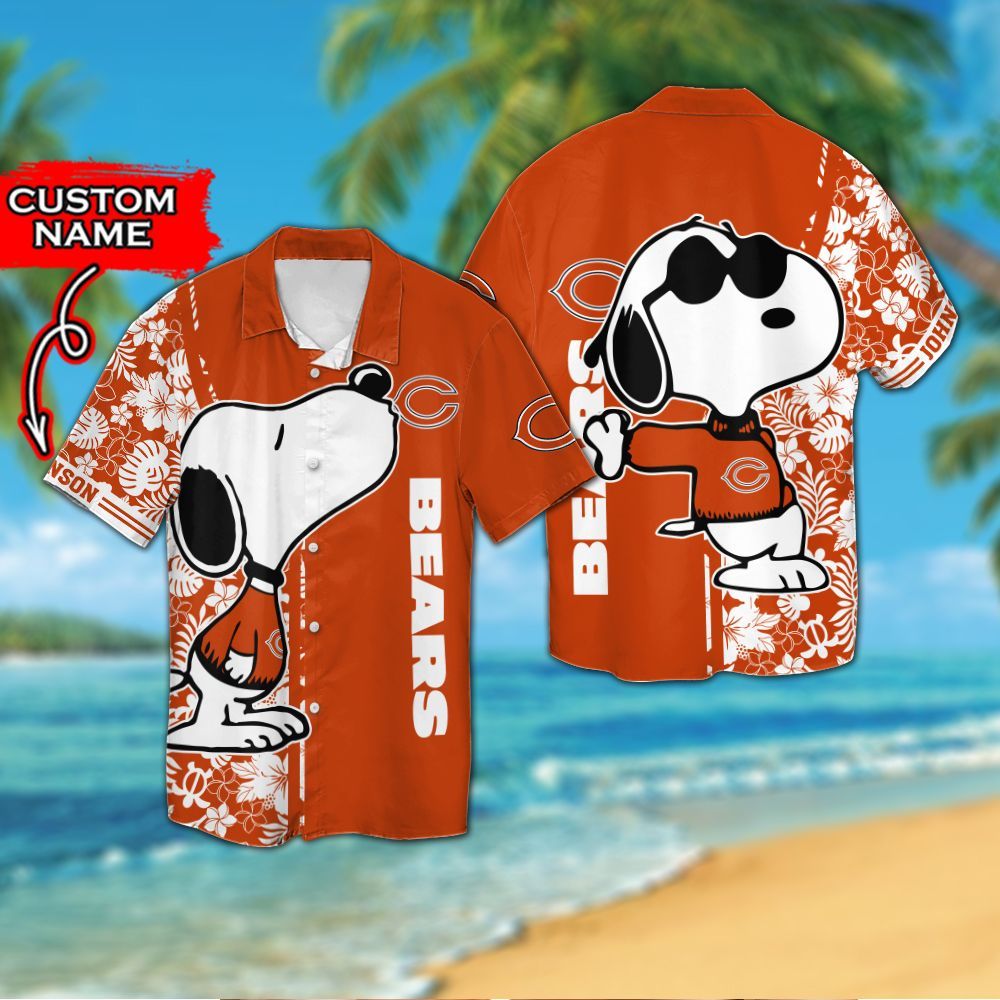 Personalized Chicago Bears & Snoopy Hawaiian Shirt Hot Trendy Summer 2024