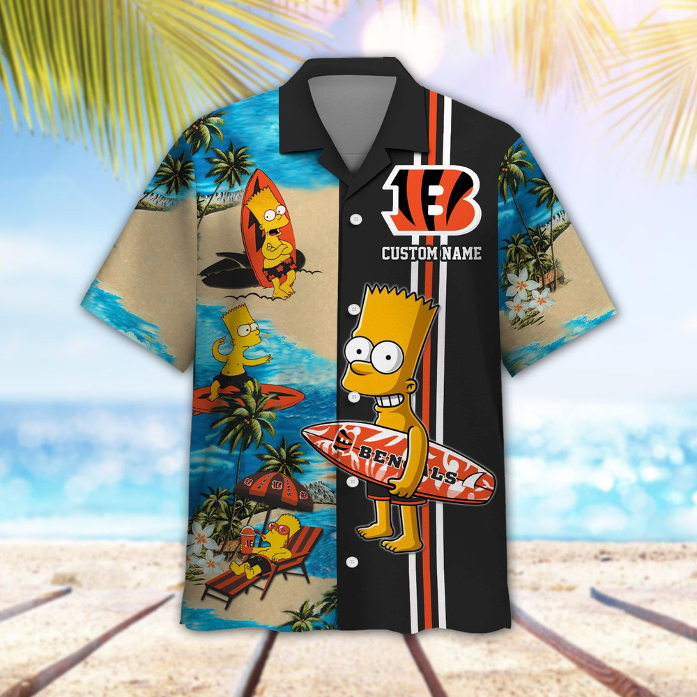 Personalized Cincinnati Bengals & Simpsons Hawaiian Shirt Hot Trendy Summer 2024