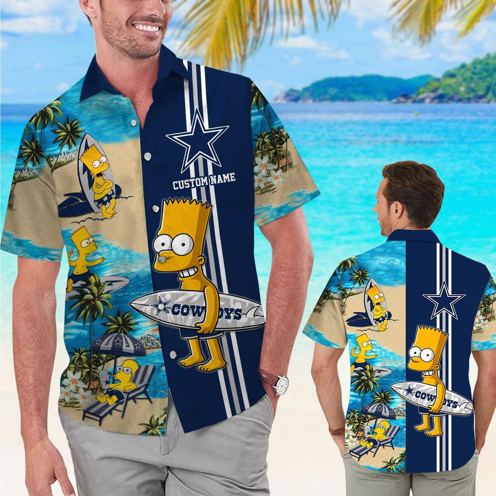 Personalized Dallas Cowboys & Simpsons Hawaiian Shirt Hot Trendy Summer 2024