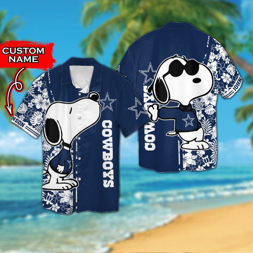 Personalized Dallas Cowboys & Snoopy Hawaiian Shirt Hot Trendy Summer 2024